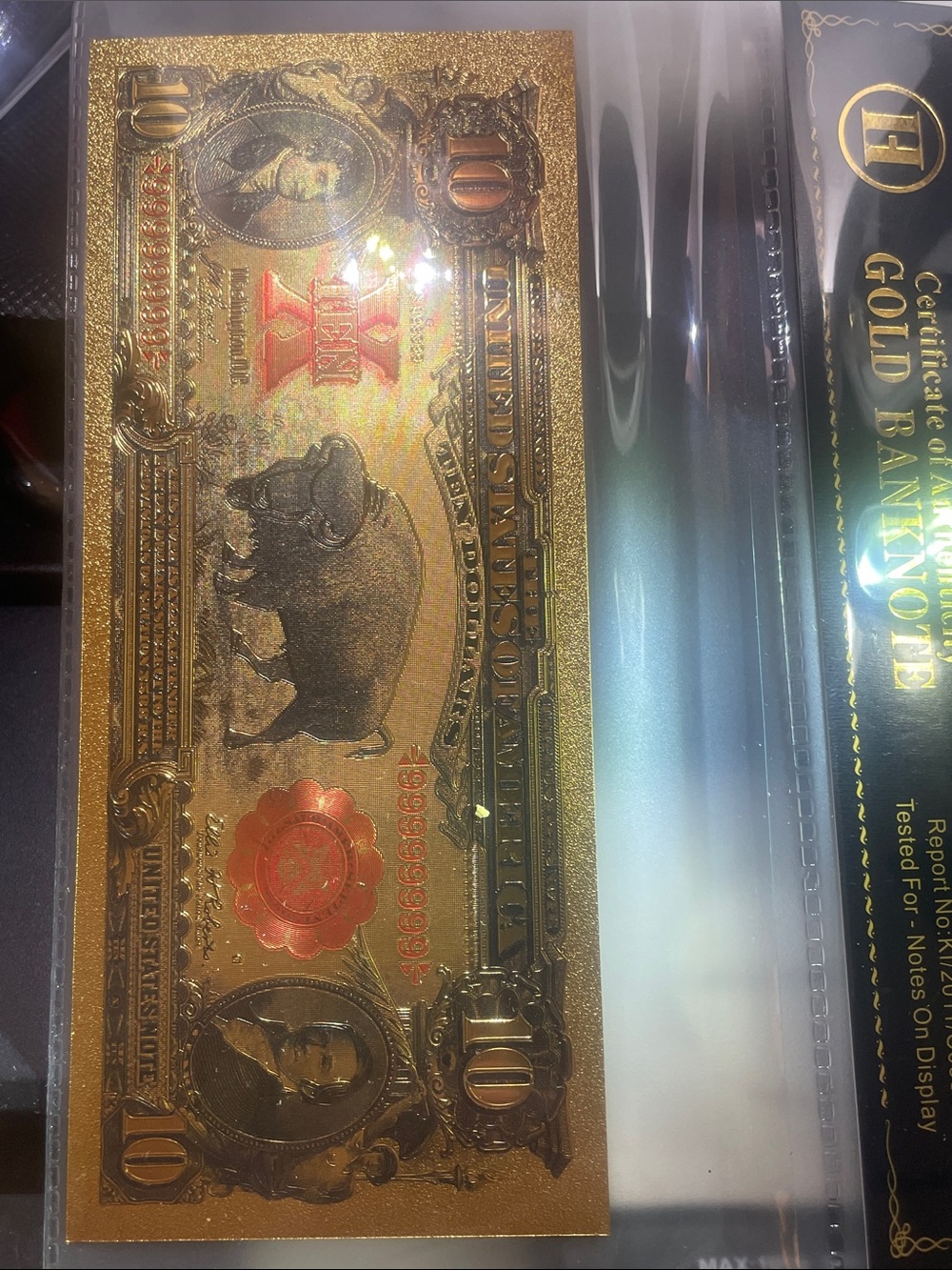 Buffalo $10 Gold Banknote Certified